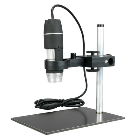 AMSCOPE 10X-200X 0.3MP Handheld USB Digital Microscope With LED Illumination & Stand UTP200X003MP